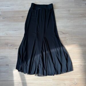 Topshop Black Maxi Skirt with Flared Hem